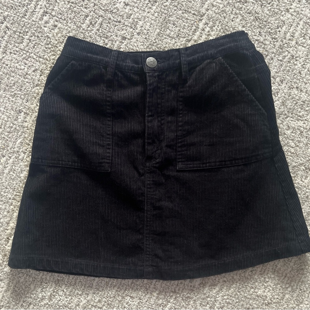 Black Corduroy Skirt